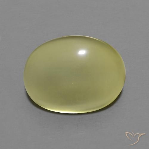 Quartz Jaune clair naturelle ovale, 7.61 ct, Transparent