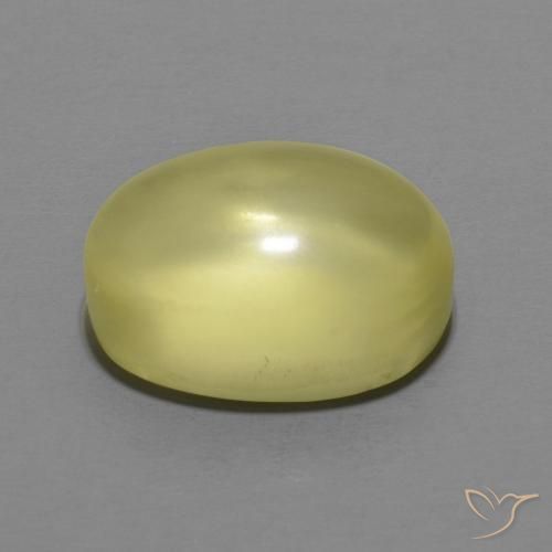 Quartz Jaune clair naturelle ovale, 7.61 ct, Transparent