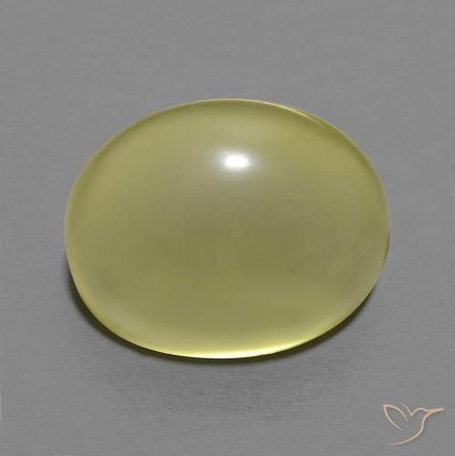 10.09ct Naturel Jaune verdâtre Quartz, ovale, Transparent