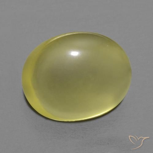 Quartz Jaune verdâtre naturelle ovale, 10.09 ct, Transparent