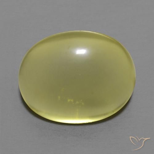 14.84ct Naturel Jaune verdâtre Quartz, ovale, Transparent