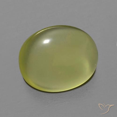Quartz Jaune verdâtre naturelle ovale, 6.23 ct, Transparent