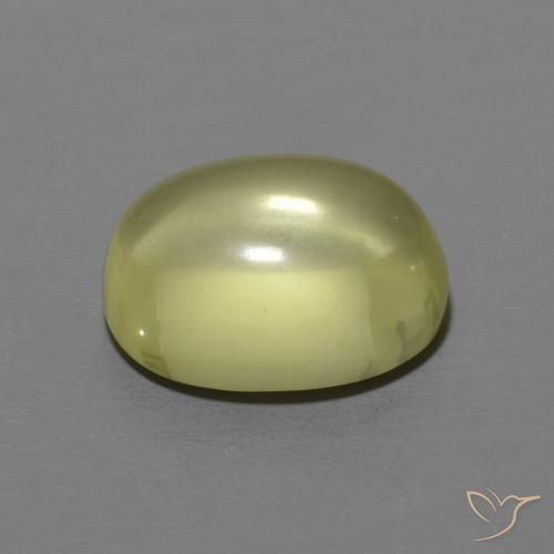 Quartz Jaune maïs naturelle ovale, 3.59 ct, Transparent