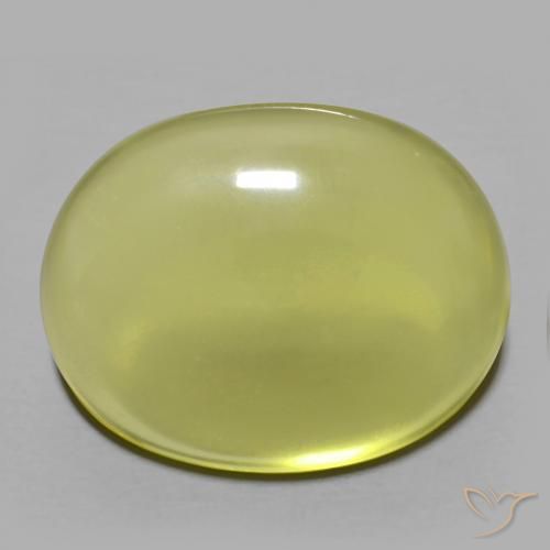 34.53ct Naturel Jaune verdâtre Quartz, ovale, Transparent