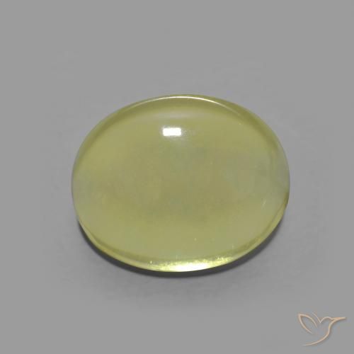 4.43ct Naturel Vert jaune Quartz, ovale, Transparent