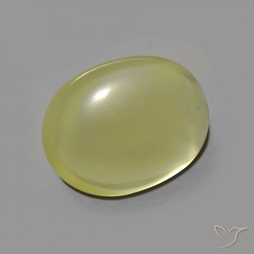 8.08ct Naturel Jaune verdâtre Quartz, ovale, Transparent