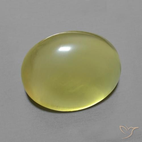 Quartz Jaune pâle naturelle ovale, 8.68 ct, Transparent