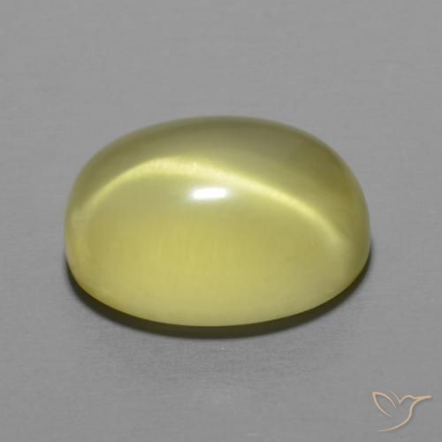 Quartz Jaune pâle naturelle ovale, 8.68 ct, Transparent