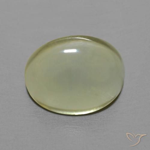 Quartz Jaune clair naturelle ovale, 3.40 ct, Transparent