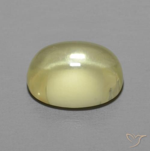Quartz Jaune clair naturelle ovale, 3.40 ct, Transparent