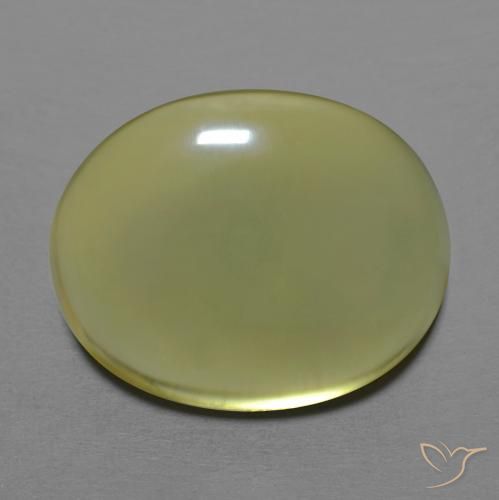 18.04ct Naturel Jaune verdâtre Quartz, ovale, Transparent