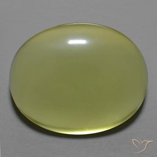30.57ct Naturel Jaune verdâtre Quartz, ovale, Transparent