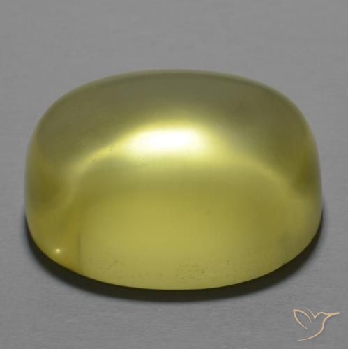 Quartz Jaune verdâtre naturelle ovale, 30.57 ct, Transparent