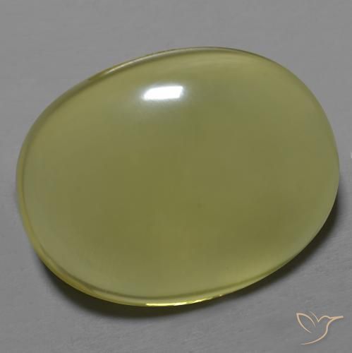 Quartz Jaune clair naturelle ovale, 35.42 ct, Transparent