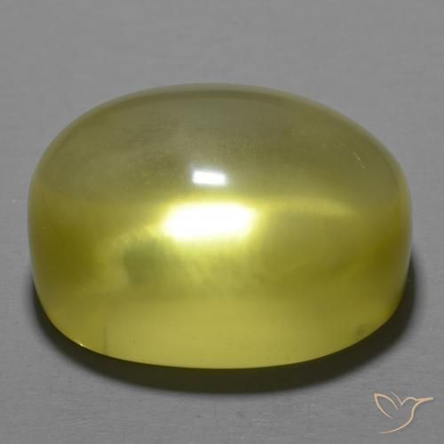 Quartz Jaune clair naturelle ovale, 35.42 ct, Transparent