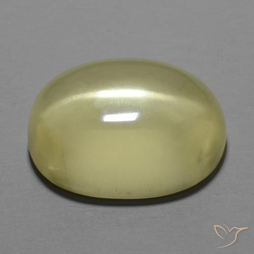 Quartz Jaune clair naturelle ovale, 16.19 ct, Transparent