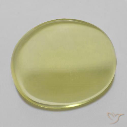 Quartz Jaune citron naturelle ovale, 14.90 ct, Transparent