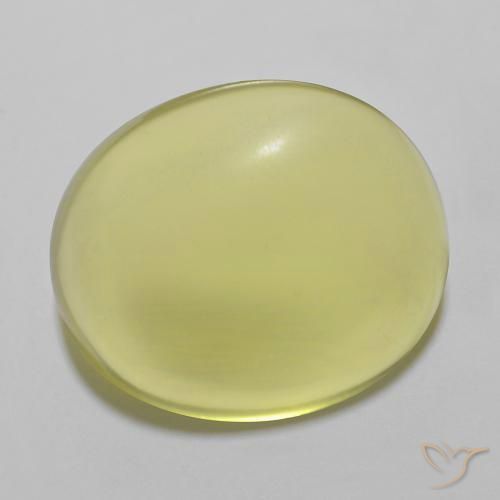 Quartz Jaune ananas léger naturelle ovale, 23.00 ct, Transparent