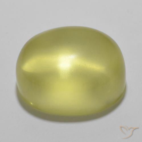 Quartz Jaune ananas léger naturelle ovale, 23.00 ct, Transparent