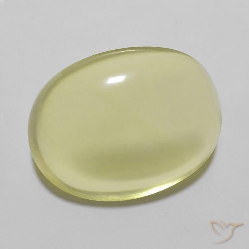 Quartz Jaune ananas léger naturelle ovale, 11.61 ct, Transparent