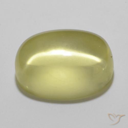 Quartz Jaune ananas léger naturelle ovale, 11.61 ct, Transparent