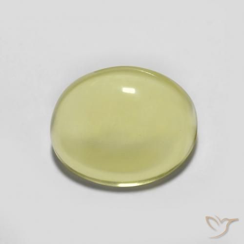 Quartz Jaune clair naturelle ovale, 3.28 ct, Transparent