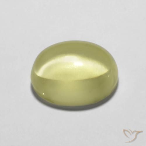 Quartz Jaune clair naturelle ovale, 3.28 ct, Transparent