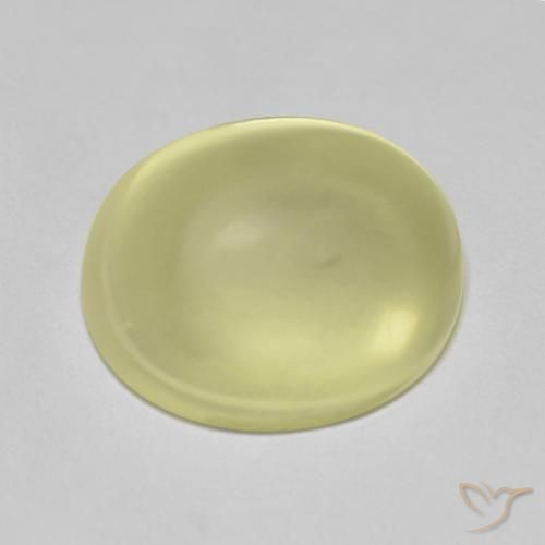 Quartz Jaune clair naturelle ovale, 8.68 ct, Transparent