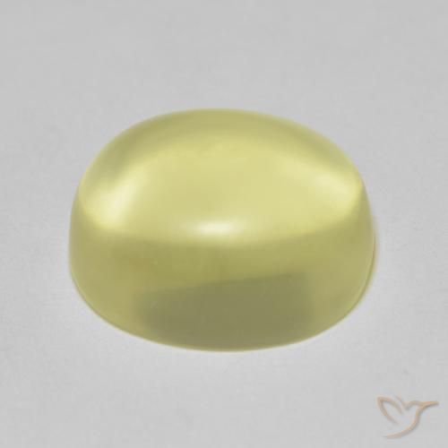 Quartz Jaune clair naturelle ovale, 8.68 ct, Transparent