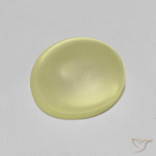 Quartz Jaune clair naturelle ovale, 2.95 ct, Transparent