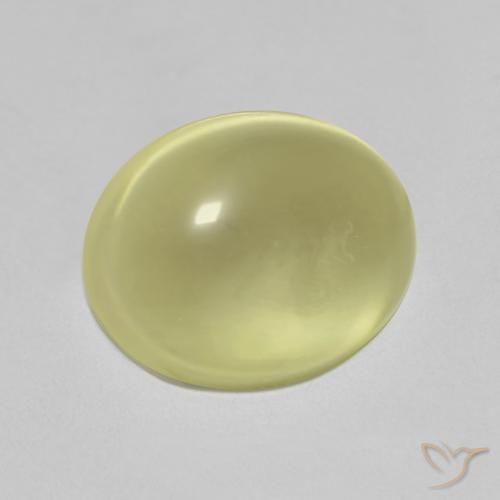 Quartz Jaune clair naturelle ovale, 5.70 ct, Transparent