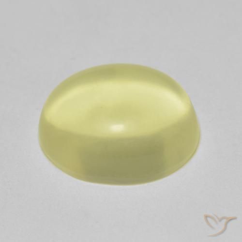 Quartz Jaune clair naturelle ovale, 5.70 ct, Transparent