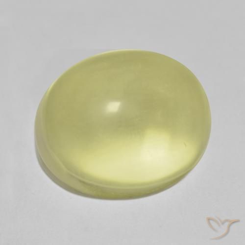 Quartz Jaune citron naturelle ovale, 13.87 ct, Transparent