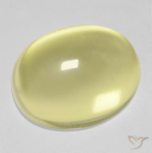 Quartz Jaune citron naturelle ovale, 24.72 ct, Transparent