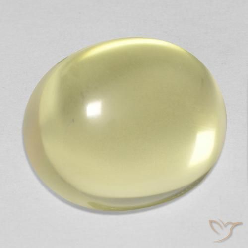 Quartz Jaune clair naturelle ovale, 14.25 ct, Transparent