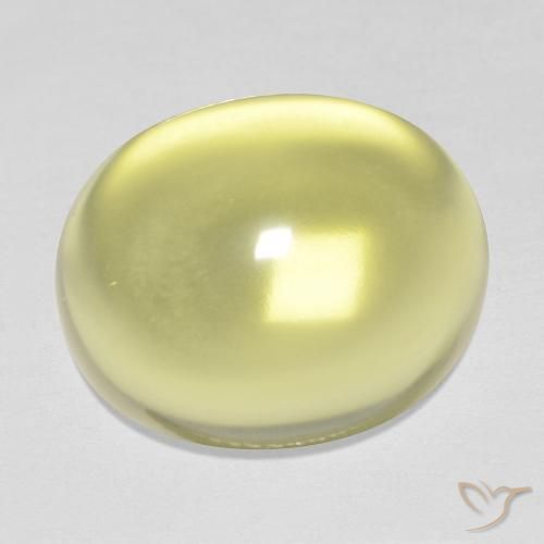 Quartz Jaune clair naturelle ovale, 15.77 ct, Transparent