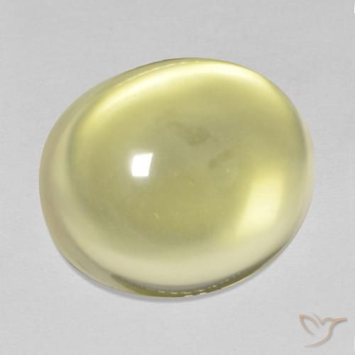 Quartz Jaune clair naturelle ovale, 14.36 ct, Transparent