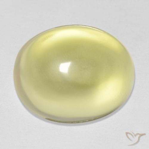 12.14ct Naturel Jaune clair Quartz, ovale, Transparent