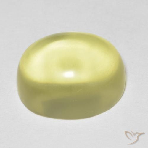 Quartz Jaune clair naturelle ovale, 12.14 ct, Transparent