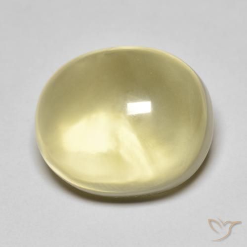 12.80ct Naturel Jaune clair Quartz, ovale, Transparent