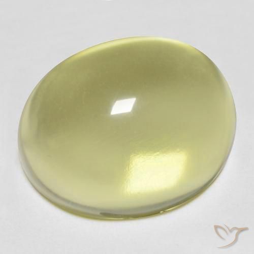 Quartz Jaune lagon naturelle ovale, 24.51 ct, Transparent