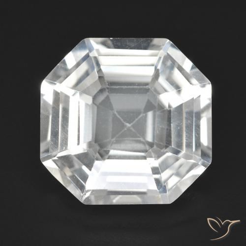 9.37ct Naturel Blanc Quartz, Taille émeraude, VVS