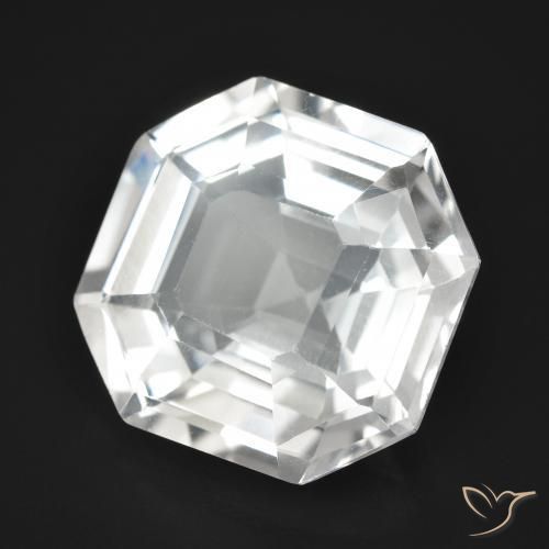 Quartz Blanc naturelle Octogone / coupe Émeraude, 9.37 ct, VVS