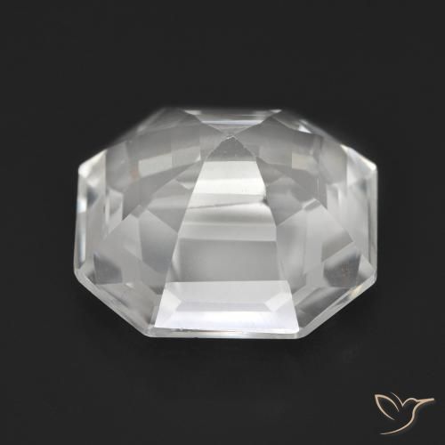 Quartz Blanc naturelle Octogone / coupe Émeraude, 9.37 ct, VVS