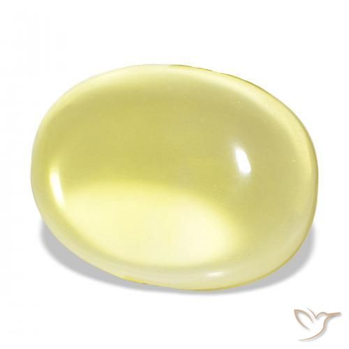 Quartz Jaune clair naturelle ovale, 20.89 ct, Transparent