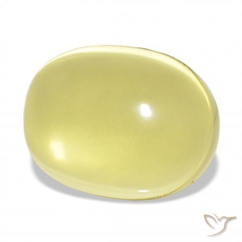 Quartz Jaune clair naturelle ovale, 29.37 ct, Transparent
