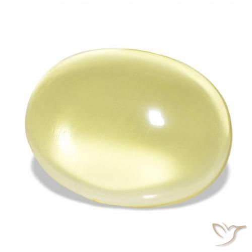 Quartz Jaune clair naturelle ovale, 24.84 ct, Transparent