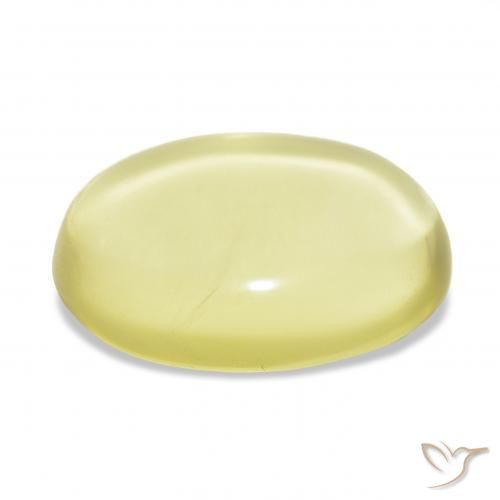 Quartz Jaune clair naturelle ovale, 24.84 ct, Transparent