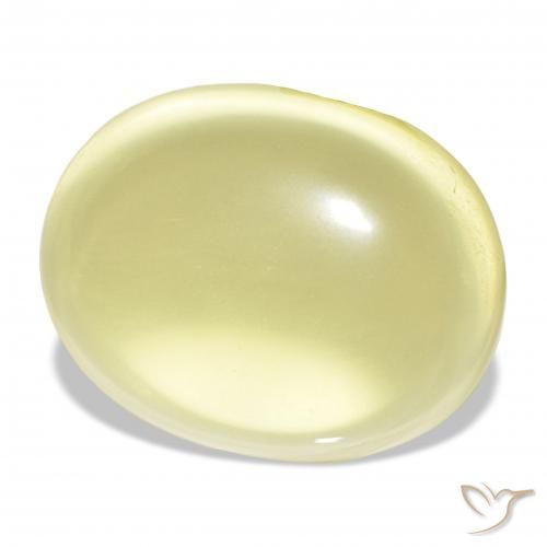 Quartz Jaune clair naturelle ovale, 27.94 ct, Transparent