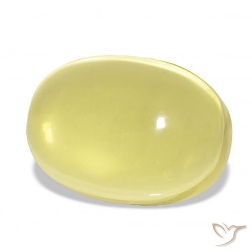 Quartz Jaune clair naturelle ovale, 27.70 ct, Transparent